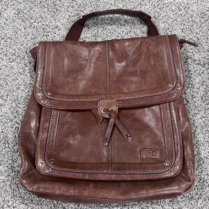 The Sak Ventura Convertible Backpack Shoulder Crossbody Bag Brown GenuineLeather